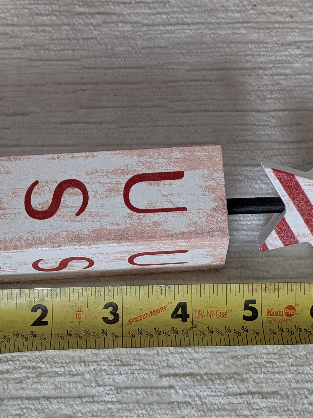 Patriotic Wooden Tabletop Decor- Red, White & Blue Firecracker  Theme Like New - Picture 5 of 8